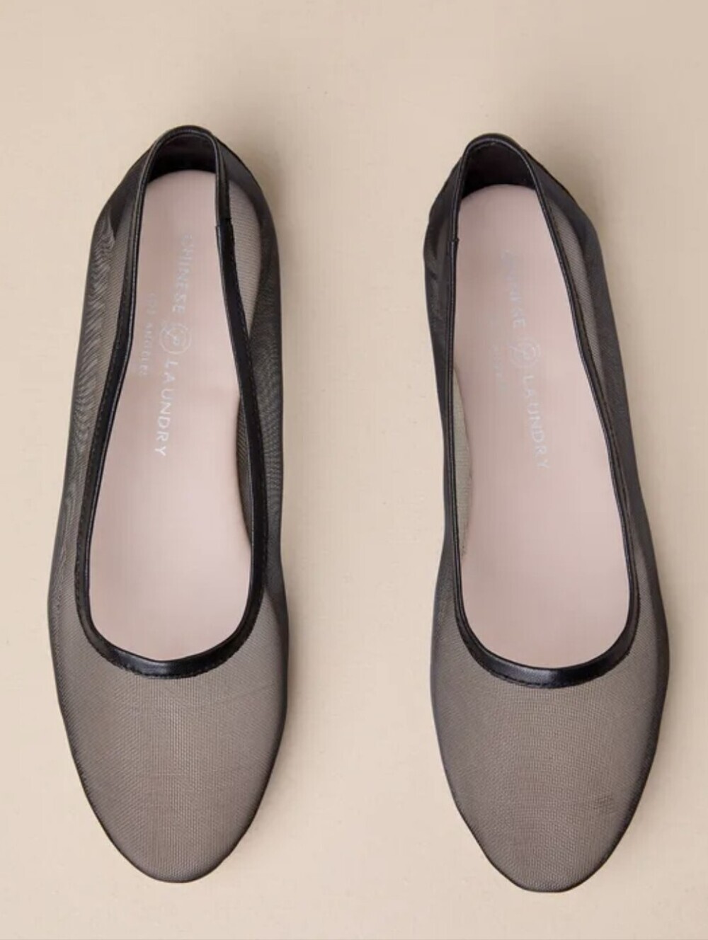 NIB Chinese Laundry Aurelle Mesh Ballet Flats-Black